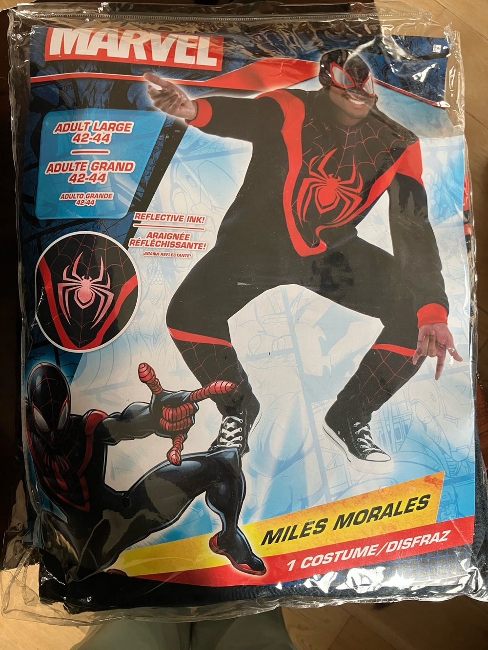 New- Marvel Miles Morales Kids Black and Red Spider-Man Costume